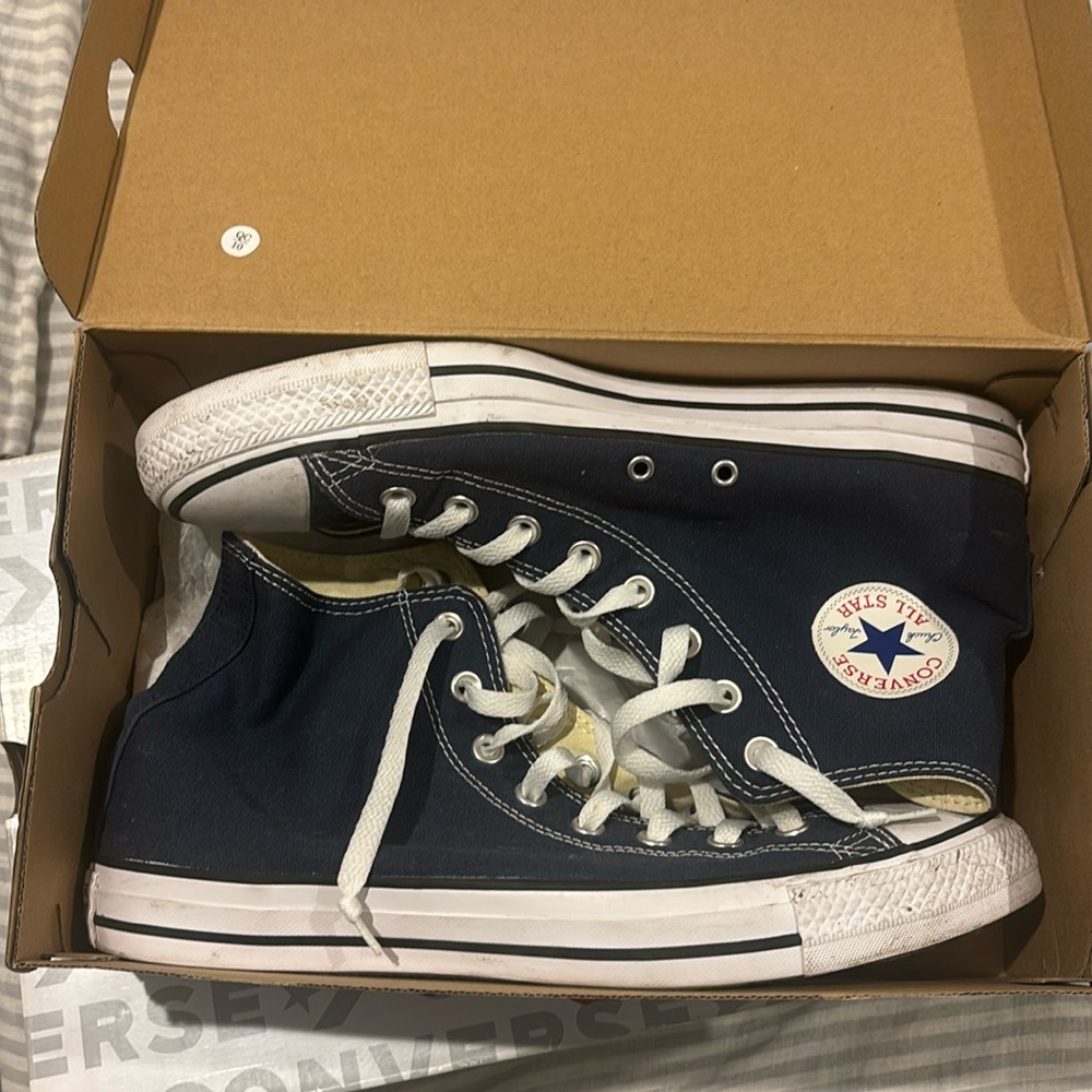 High top navy blue converse